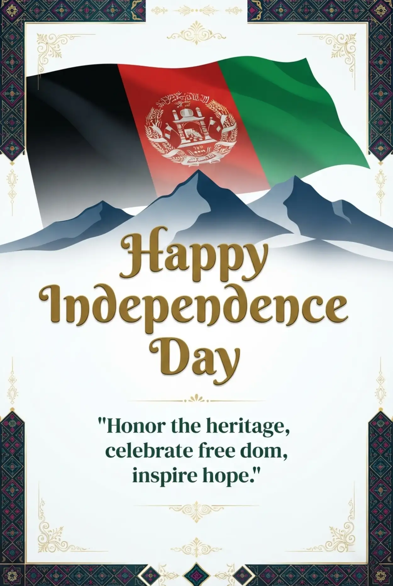 Free Download Afghan Independence Day 2026 Patriotic Poster - High Quality Afghan Independence Day 2026 Image