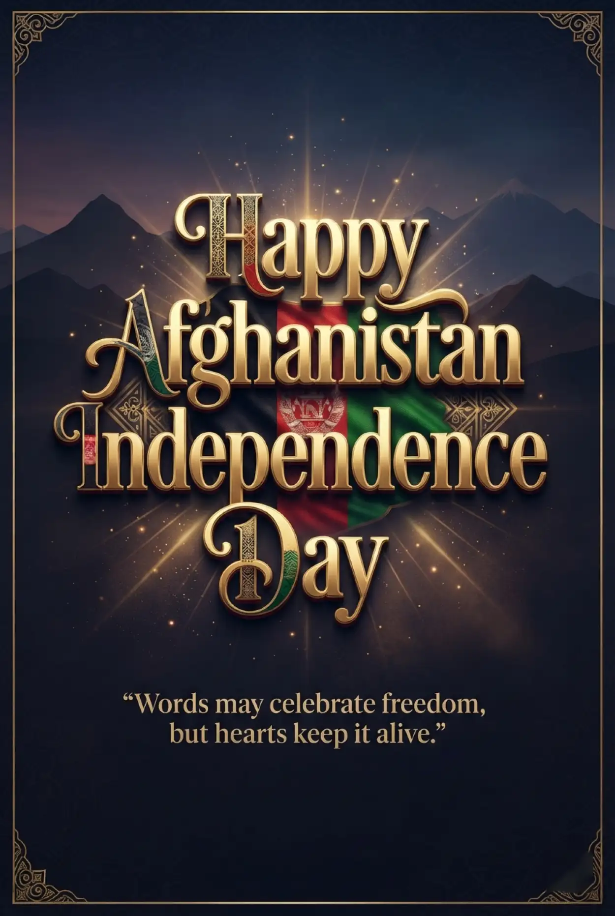 Free Download Afghan Independence Day 2026 Patriotic Quotes - High Quality Afghan Independence Day 2026 Image