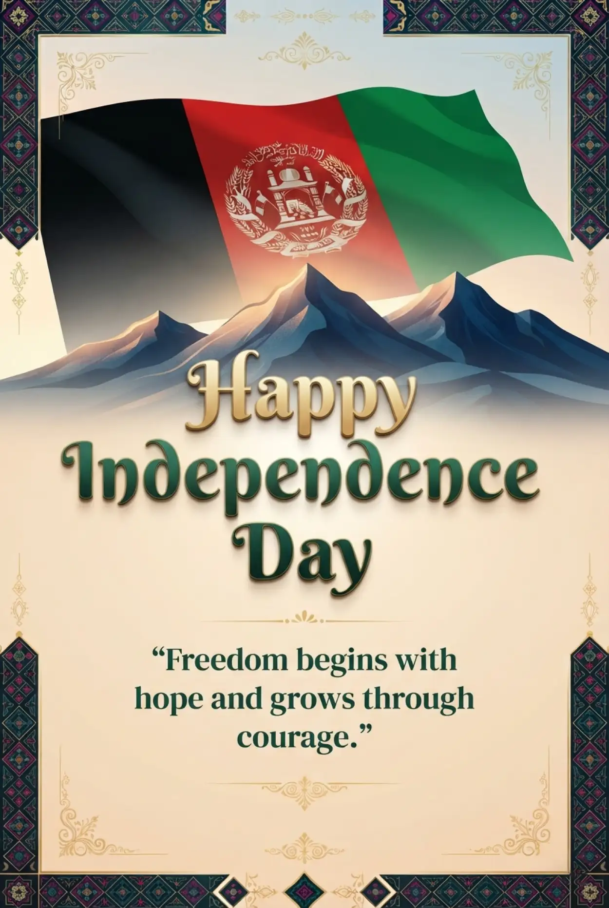 Free Download Afghan Independence Day 2026 Wishes - High Quality Afghan Independence Day 2026 Image
