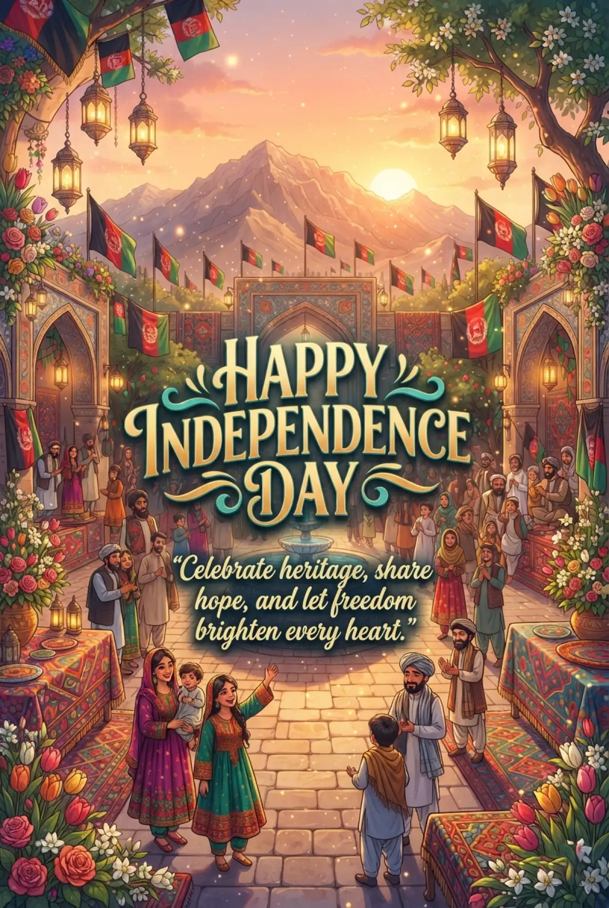 Free Download Afghanistan Independence Day 2026 Cartoon Images - High Quality Afghan Independence Day 2026 Image