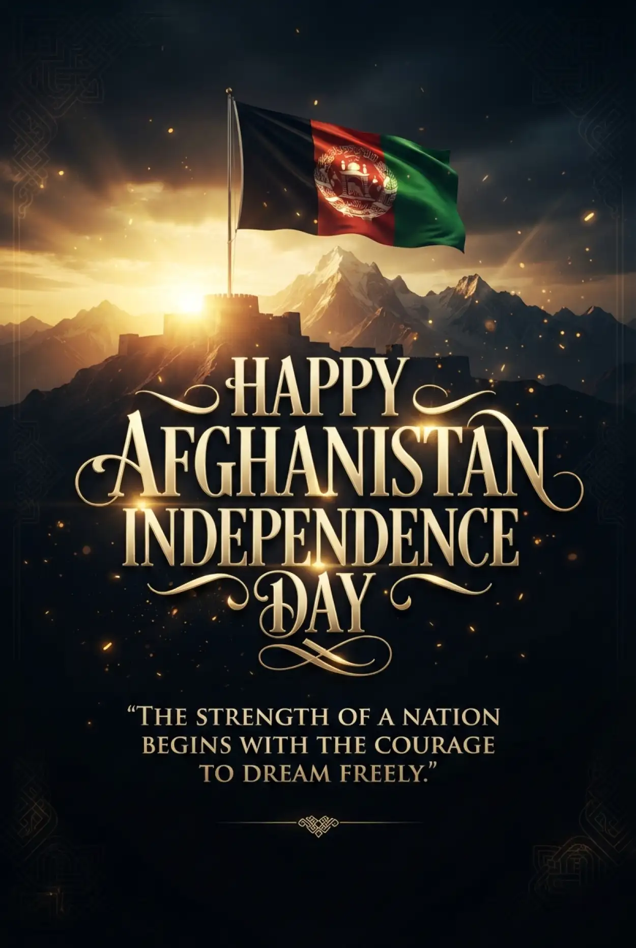 Free Download Afghanistan Independence Day 2026 Cinematic Poster - High Quality Afghan Independence Day 2026 Image