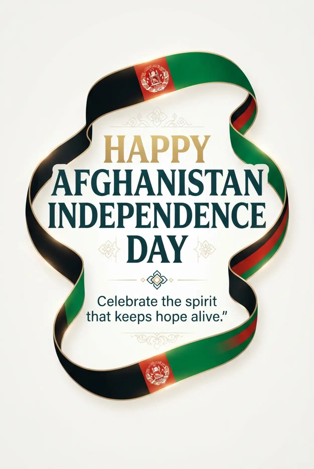 Free Download Afghanistan Independence Day 2026 Typography Design - High Quality Afghan Independence Day 2026 Image