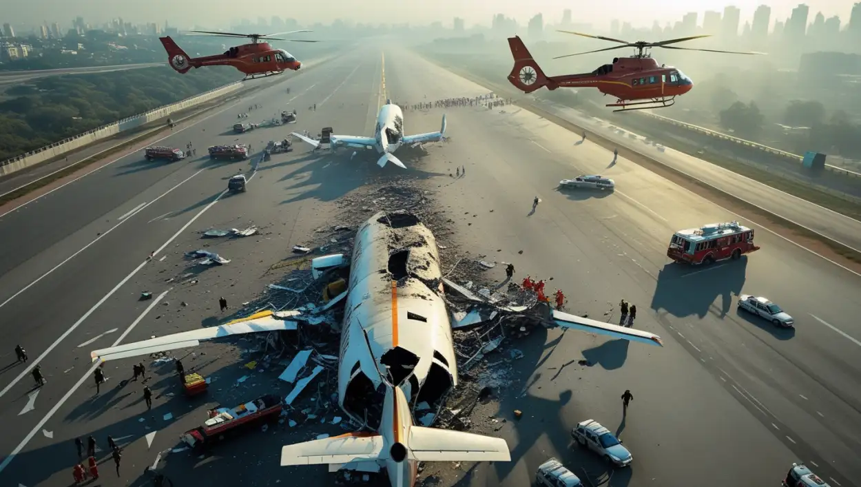 Free Download Ahmedabad Flight Crash YouTube Footage - High Quality Ahmedabad Plane Crash Background Image