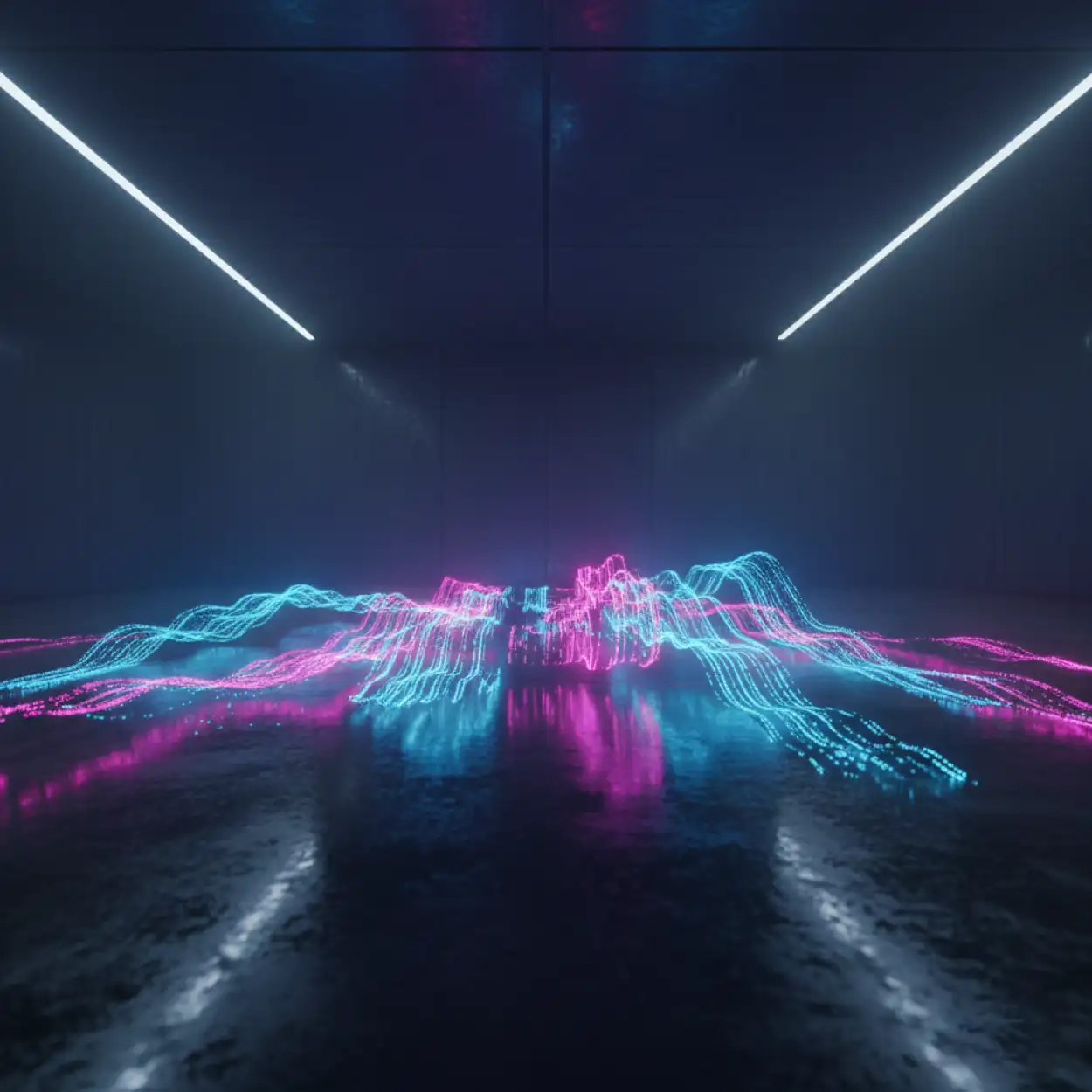 Free Download Ai Business Background With Glowing Lines - High Quality Ai Business Background Background