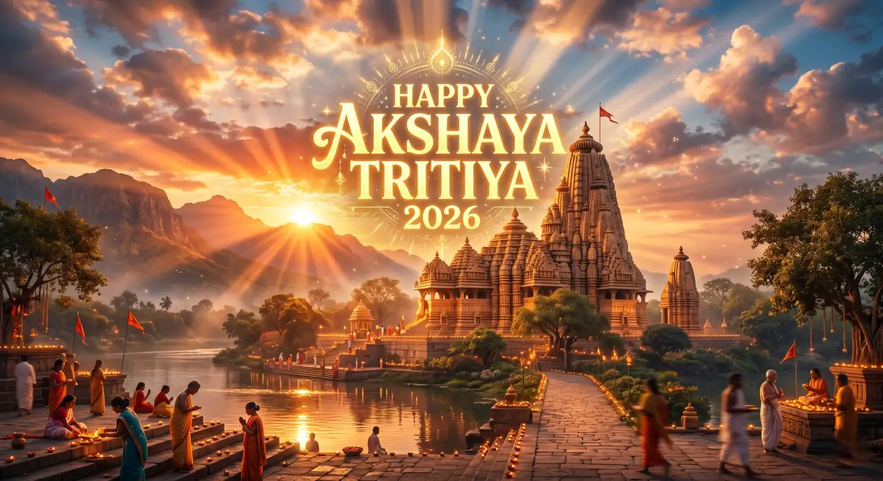 Free Download Akshaya Tritiya 2026 Wishes Digital Poster - High Quality Akshaya Tritiya 2026 Wishes Image