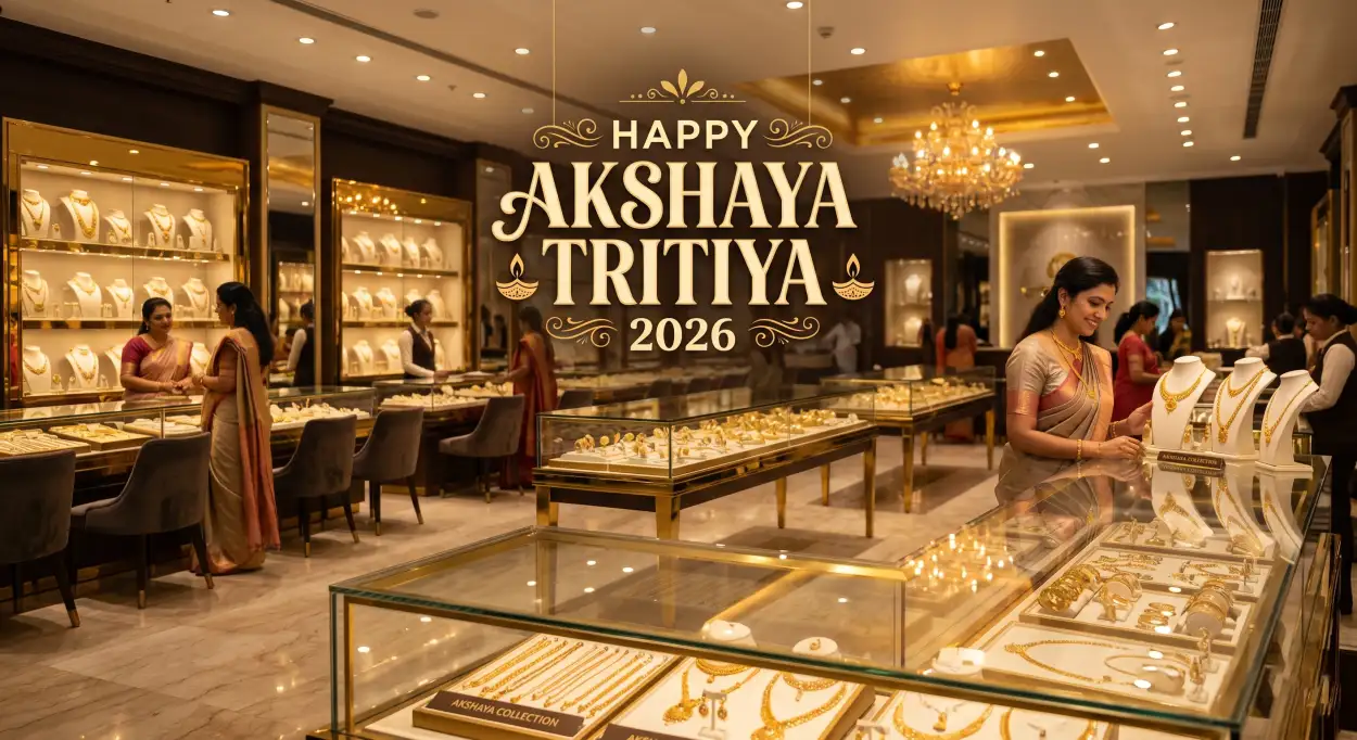 Free Download Akshaya Tritiya 2026 Wishes Shop Advertisement - High Quality Akshaya Tritiya 2026 Wishes Image