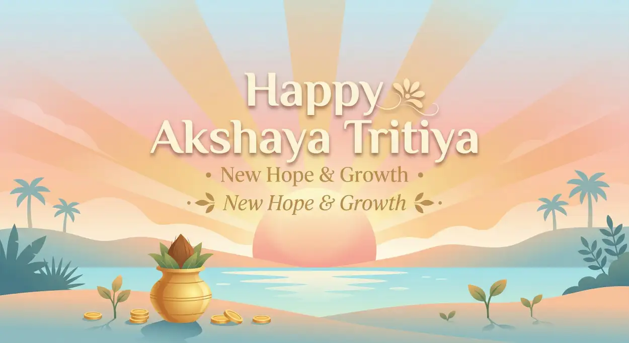 Free Download Akshaya Tritiya Greeting Cards 2026 - High Quality Happy Akshaya Tritiya 2026 Image