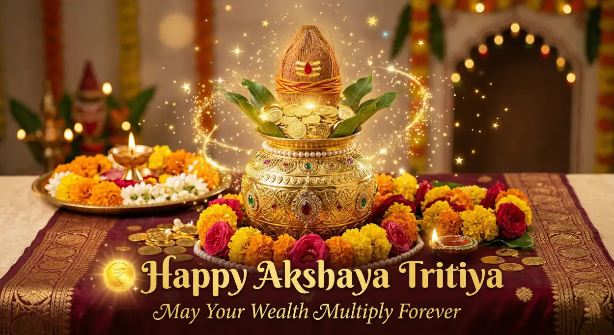 Free Download Akshaya Tritiya Puja Thali Png Images - High Quality Happy Akshaya Tritiya 2026 Transparent PNG