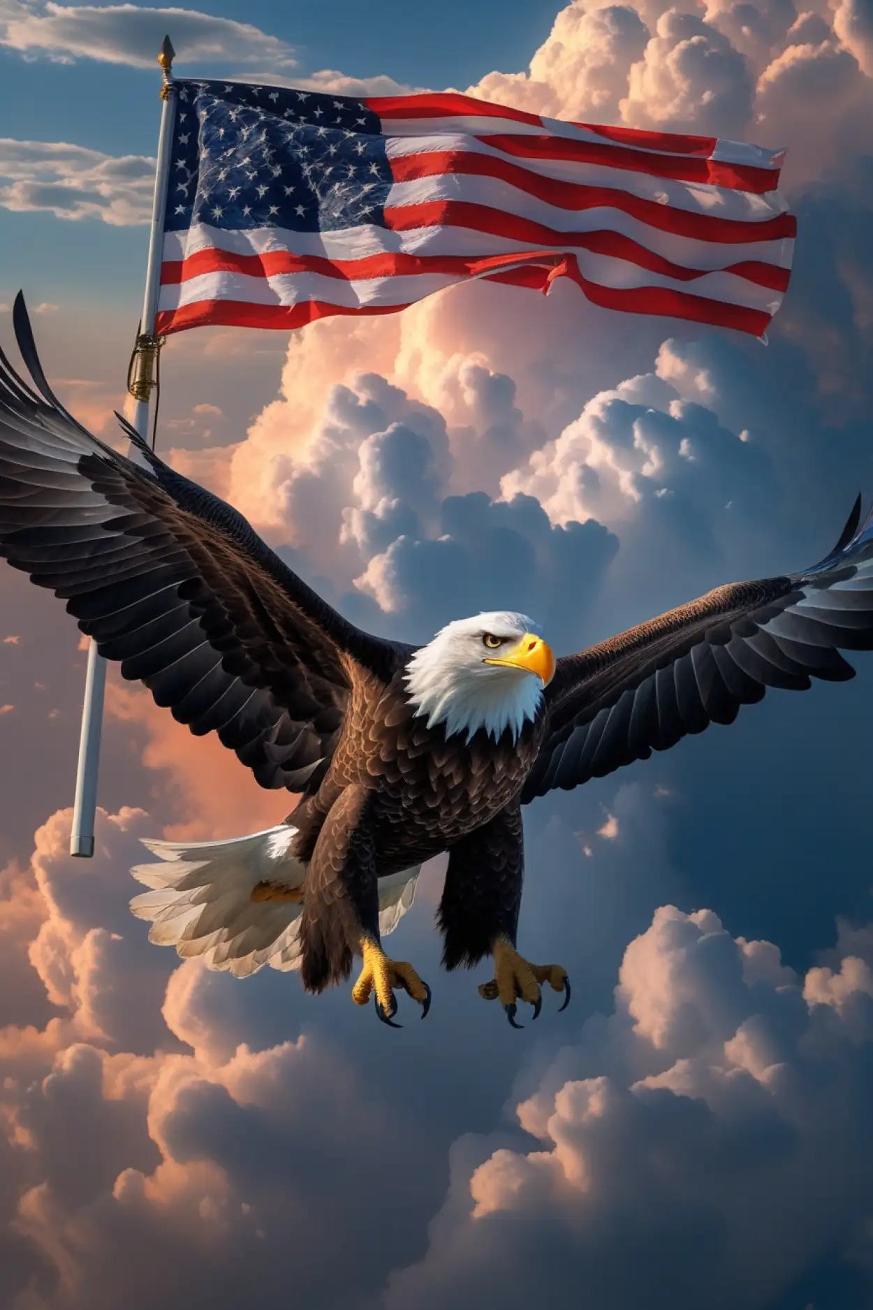 Free Download American Flag Background With Bald Eagle - High Quality Usa Flag Background Background