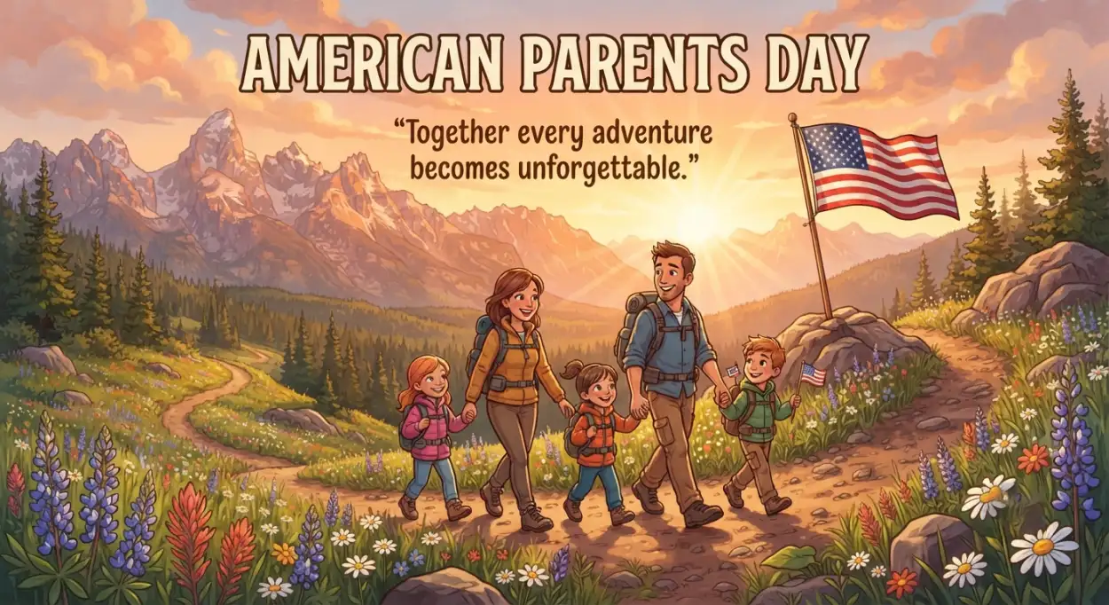 Free Download American Parents Day Banner Design - High Quality American Parents Day 2026 Image