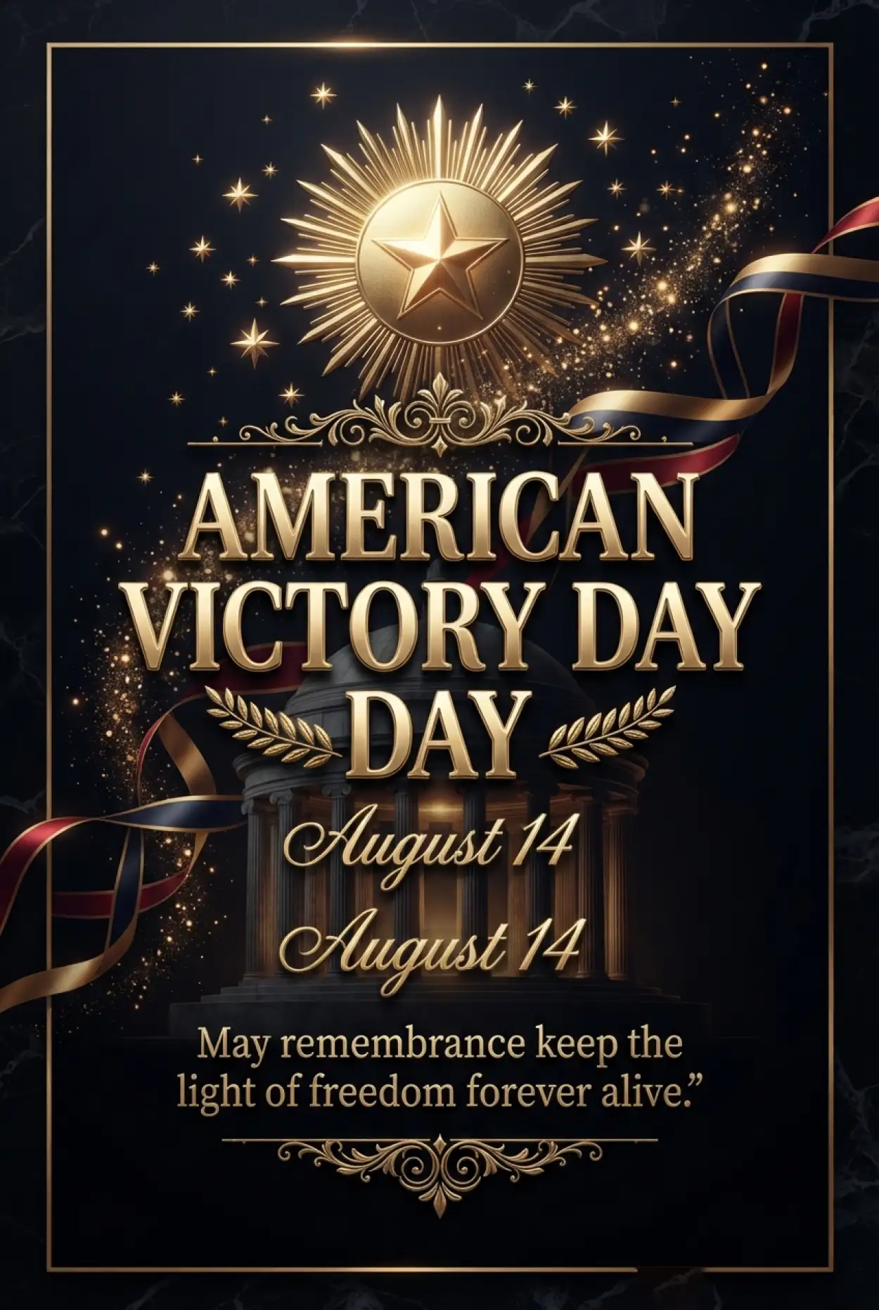 Free Download American Victory Day Facebook Post - High Quality American Victory Day 2026 Image