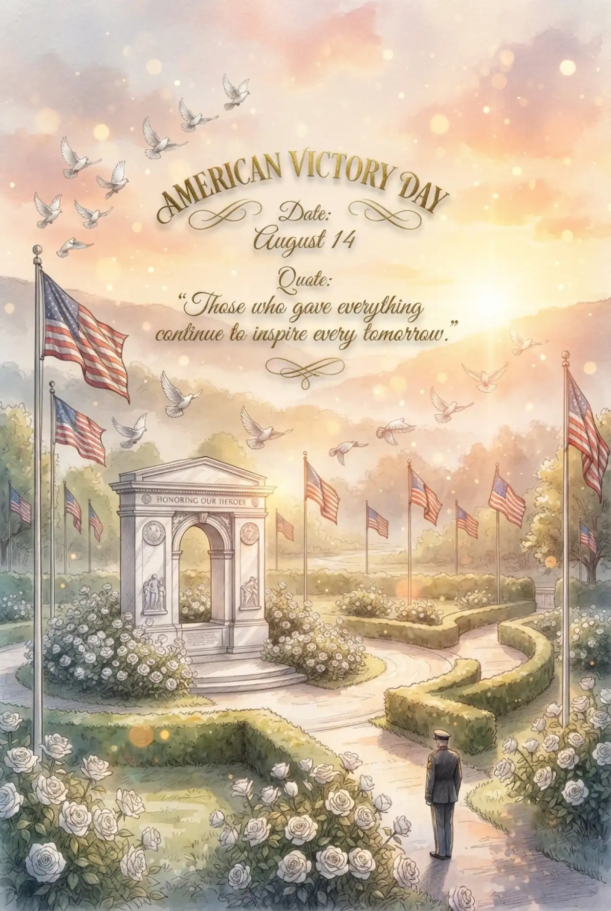 Free Download American Victory Day Honor Ceremony - High Quality American Victory Day 2026 Image