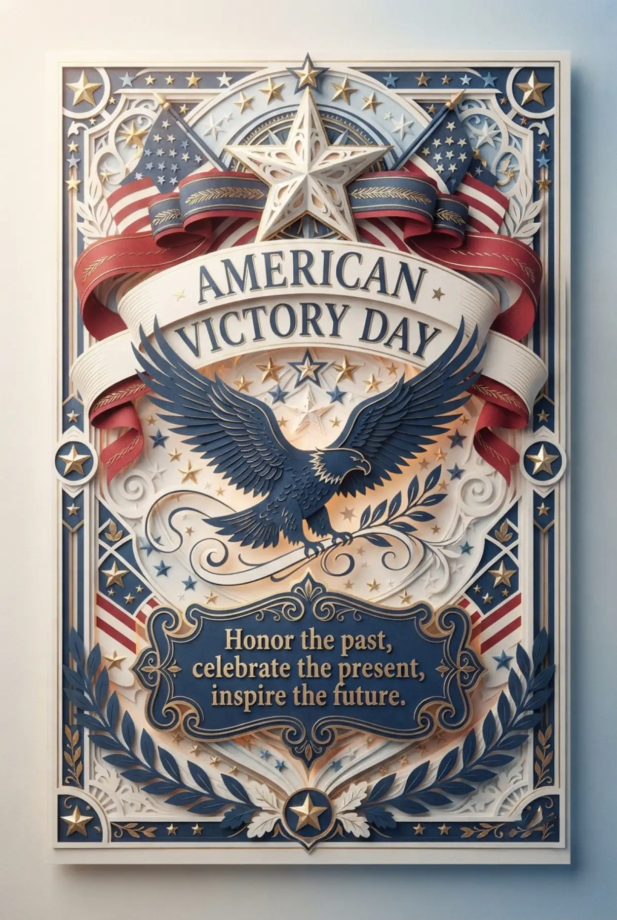Free Download American Victory Day Honor Poster - High Quality American Victory Day 2026 Image