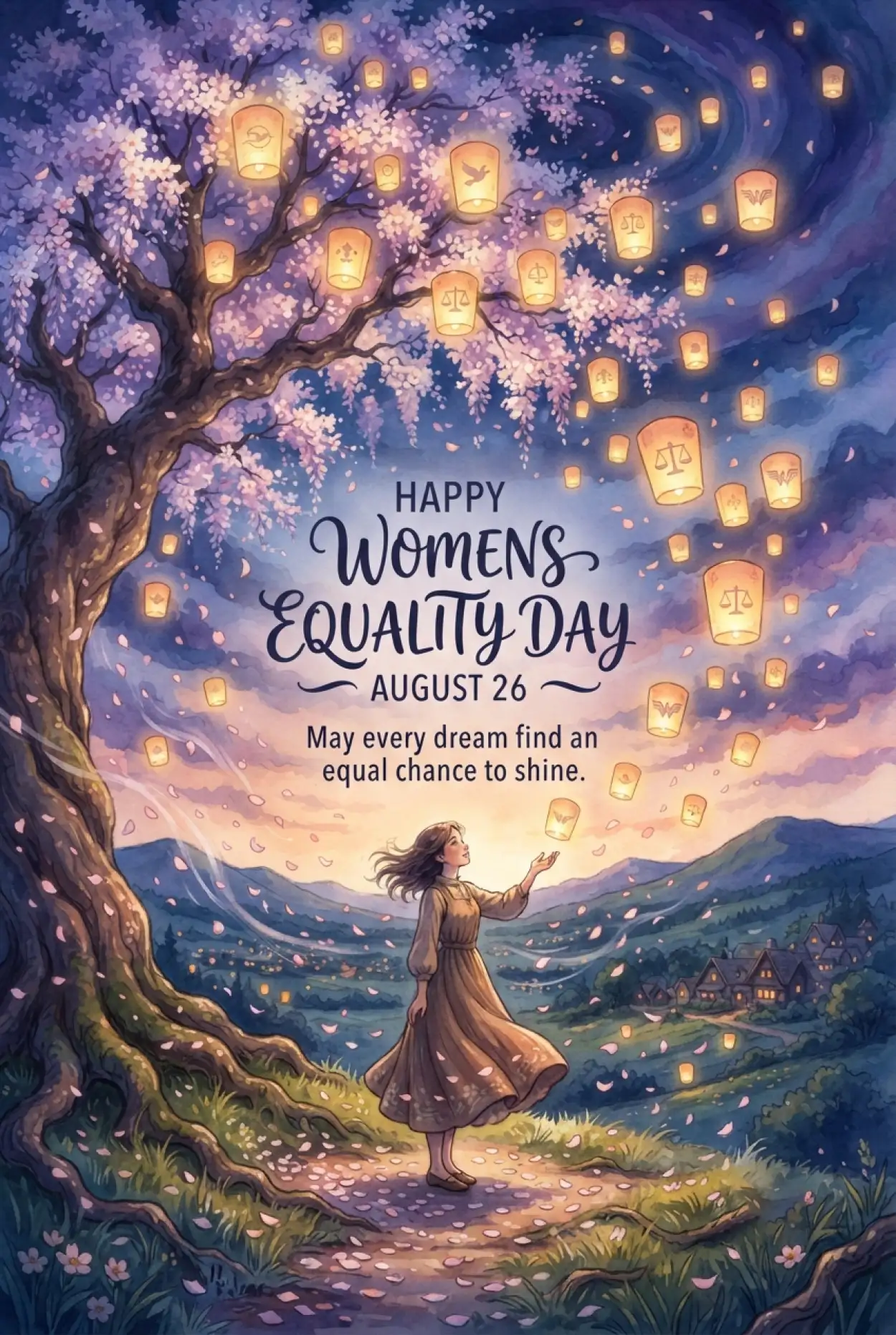 Free Download American Womens Equality Day 2026 Greeting Card - High Quality American Womens Equality Day 2026 Image