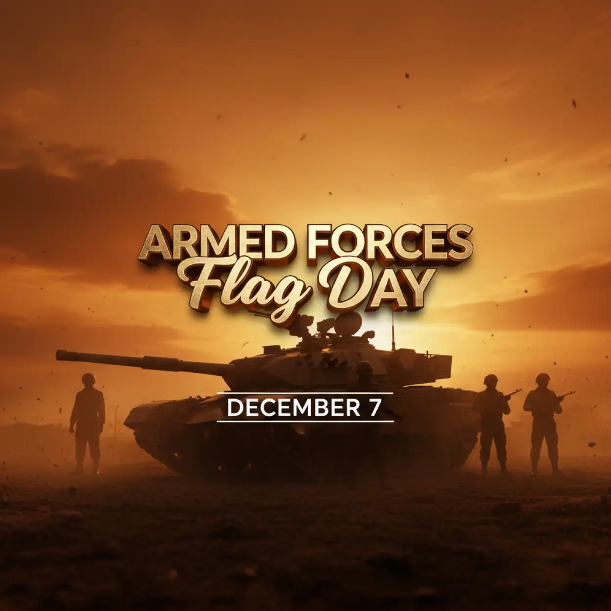 Free Download Armed Forces Flag Day 2025 Images - High Quality Armed Forces Flag Day Background