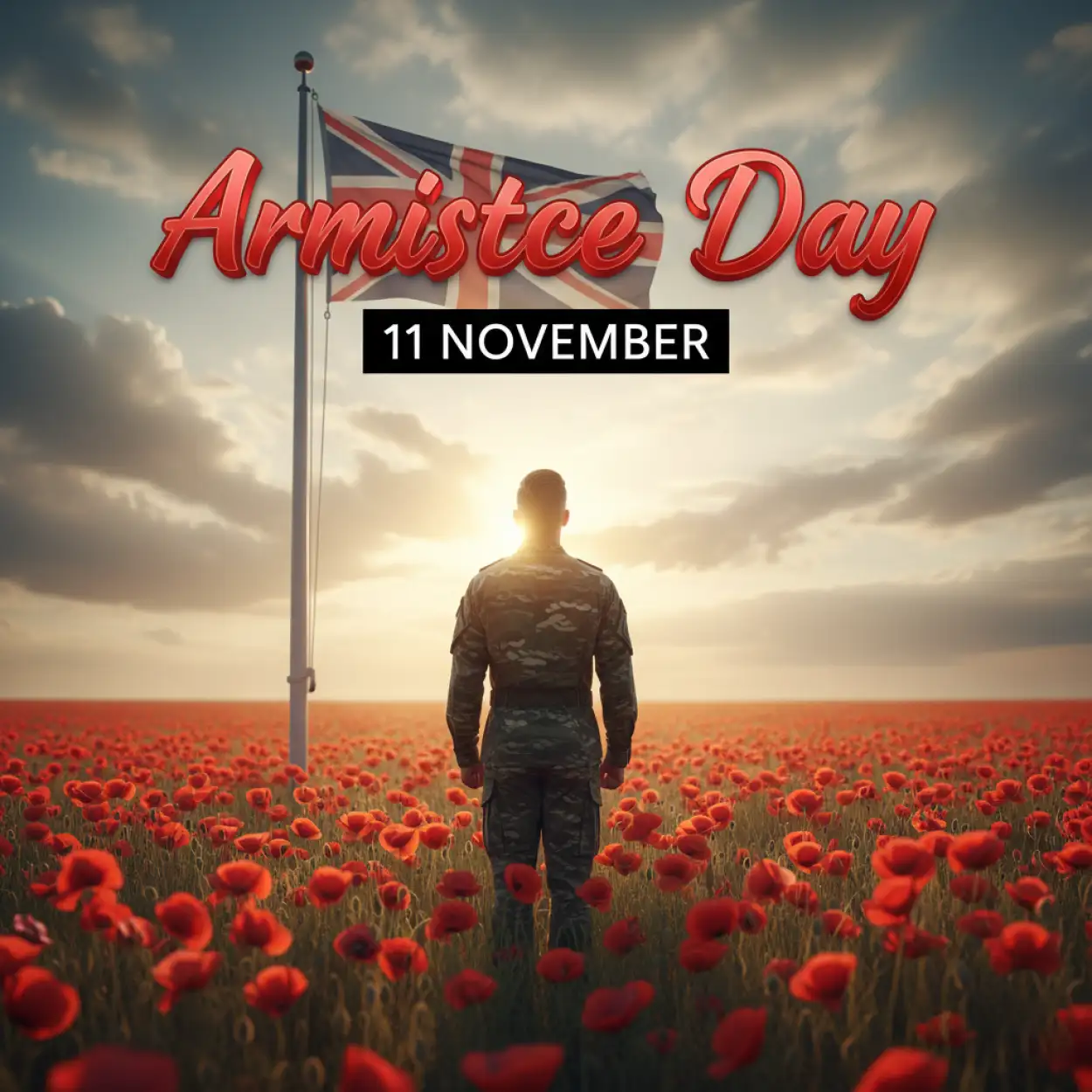Free Download Armistice Day Peace Quote With Poppy Flower - High Quality Armistice Day Background