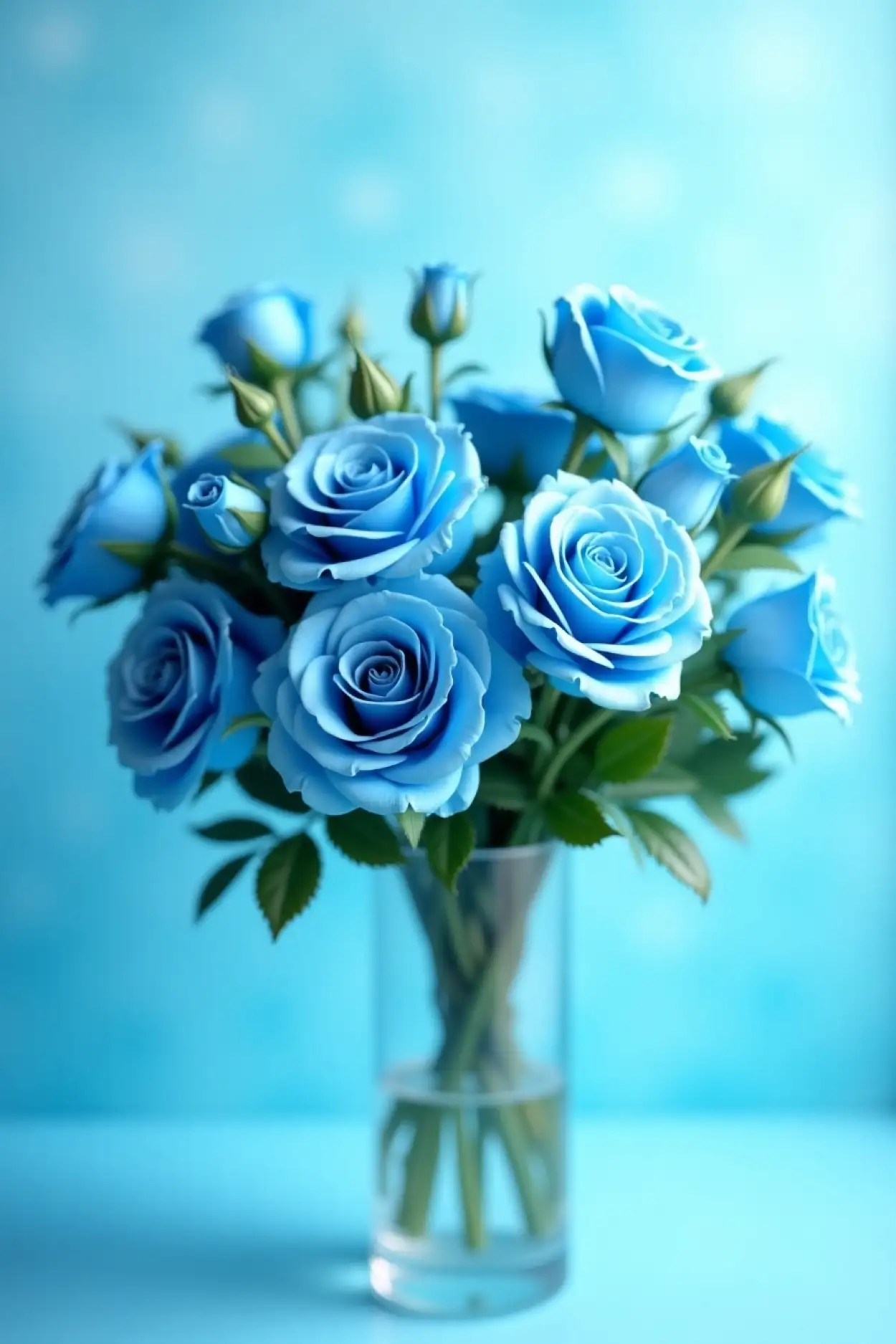 Free Download Artistic Watercolor Painting Of Flowers - High Quality Blue Picture Background