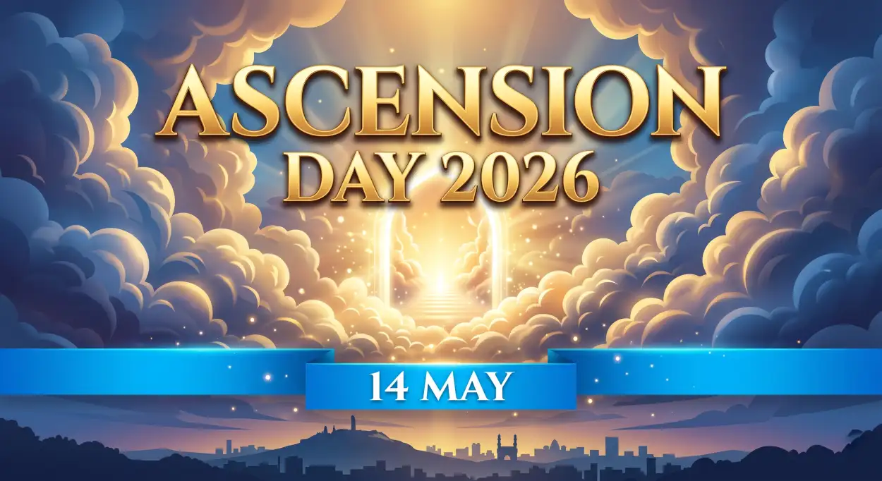 Free Download Ascension Day 2026 Banner Design - High Quality Ascension Day 2026 Wishes Image