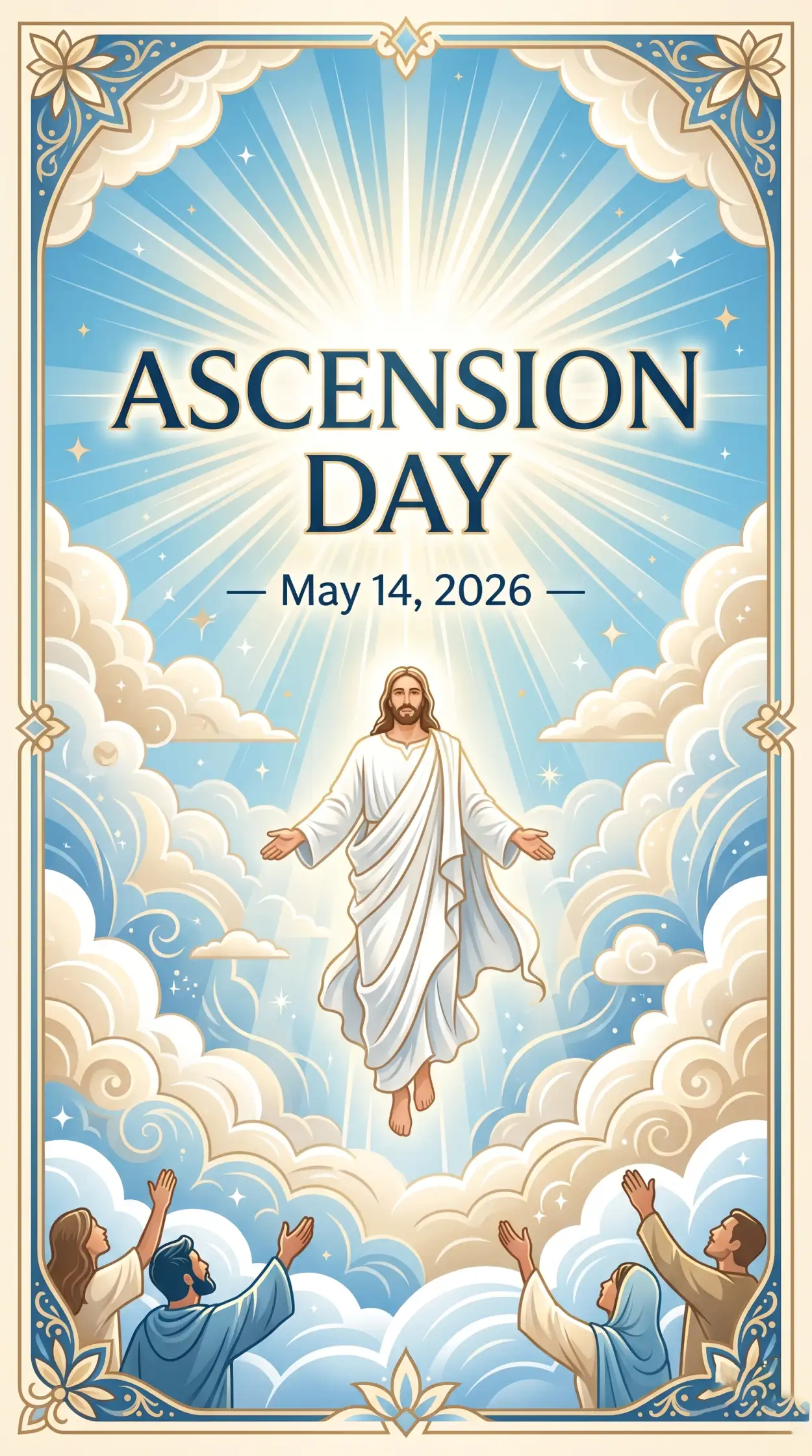 Free Download Ascension Day 2026 Celebration Clipart - High Quality Ascension Day 2026 Wishes Image