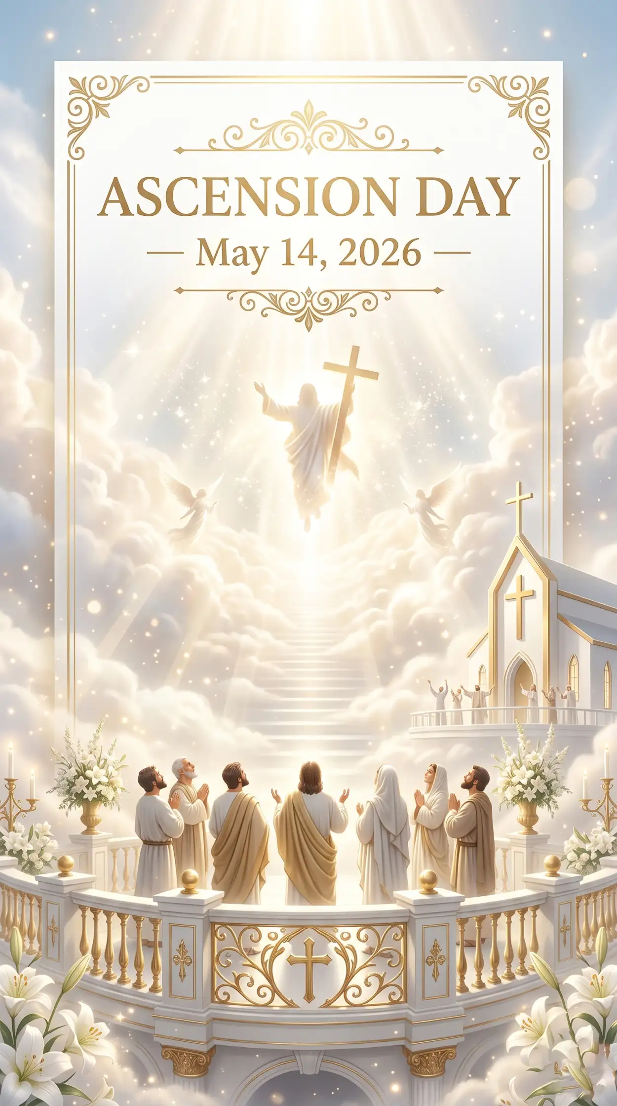 Free Download Ascension Day 2026 Church Social Post - High Quality Ascension Day 2026 Wishes Image