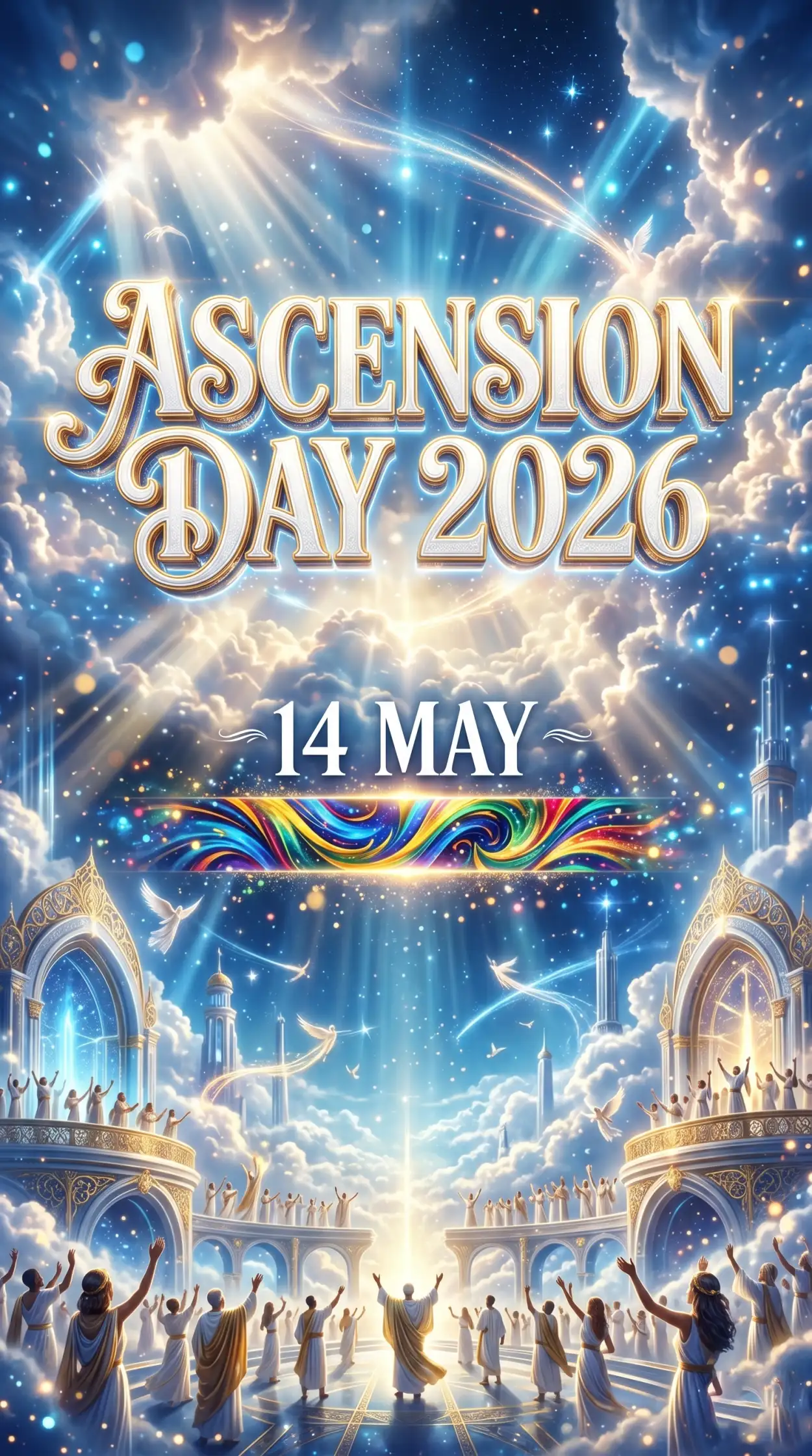 Free Download Ascension Day 2026 Holy Festival Poster - High Quality Ascension Day 2026 Wishes Image