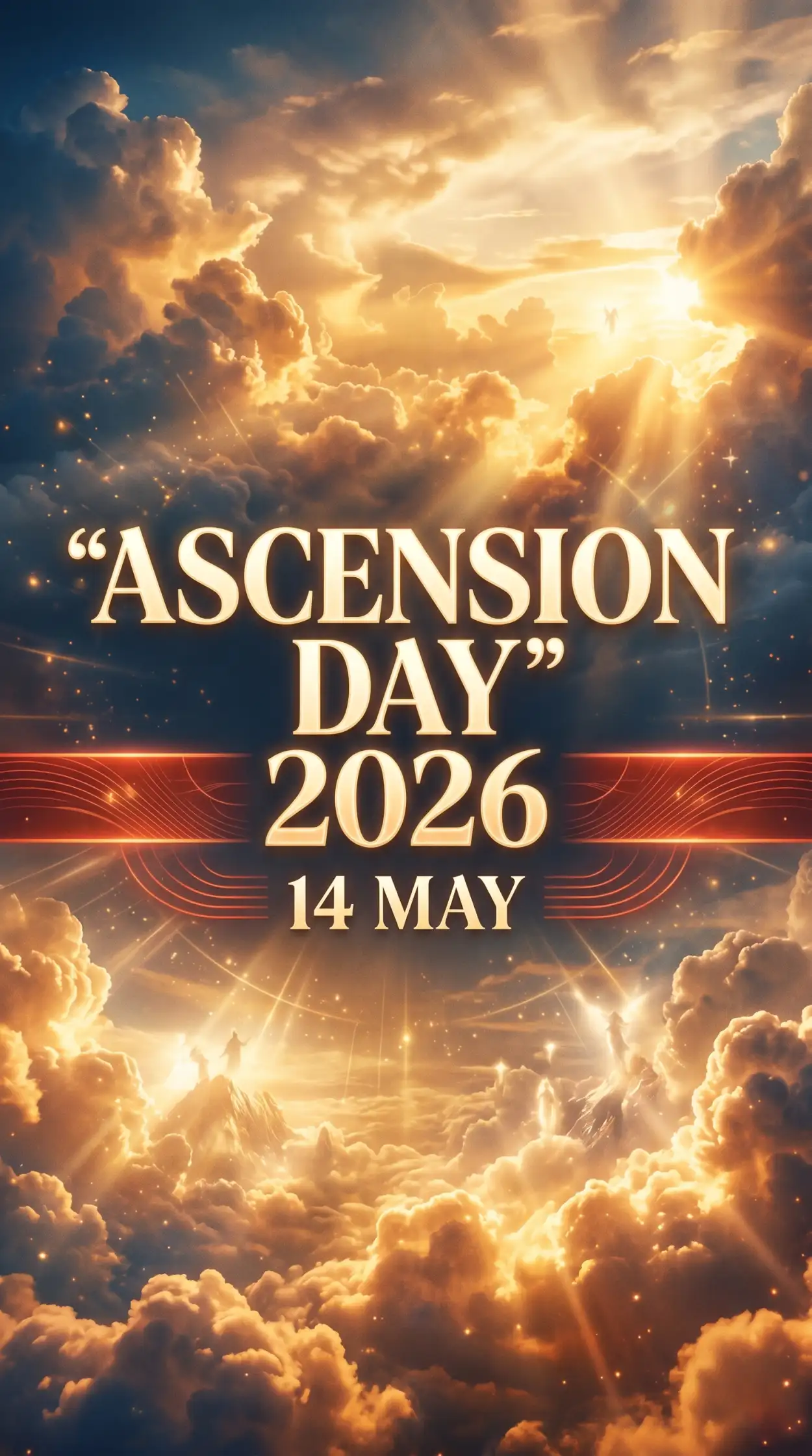 Free Download Ascension Day 2026 Poster Background - High Quality Ascension Day 2026 Wishes Background Image
