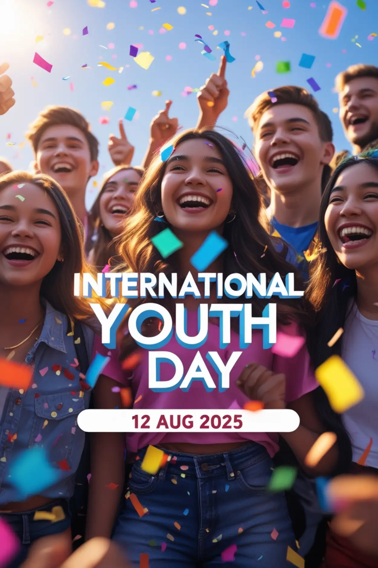 Free Download August 12 International Youth Day 2025 Image - High Quality International Youth Day Background