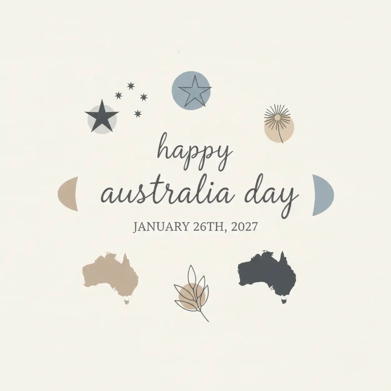 Free Download Australia Day Minimal Design - High Quality Happy Australia Day Background