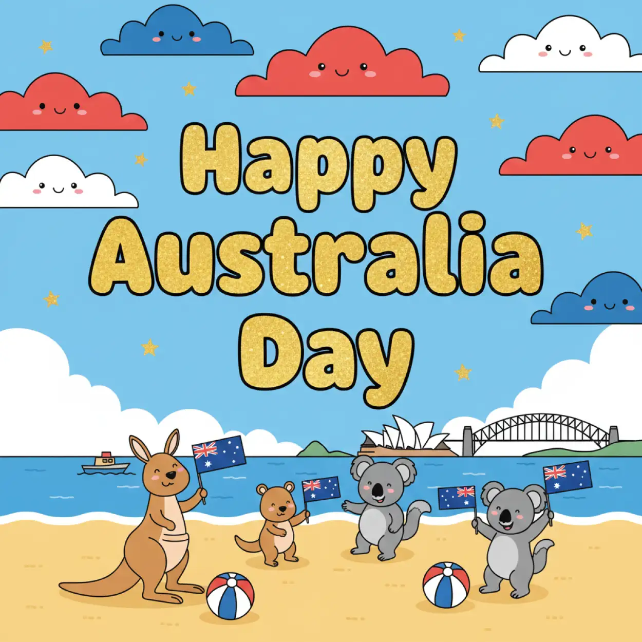 Free Download Australia Day Poster For School - High Quality Happy Australia Day Background