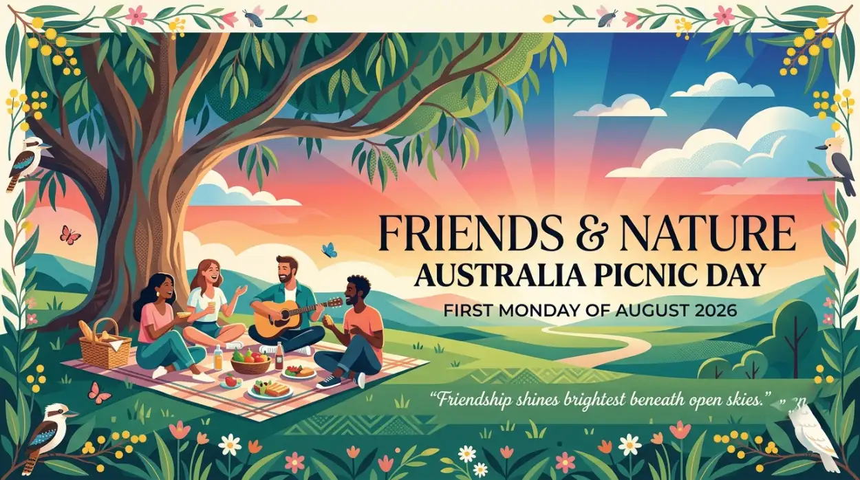 Free Download Australia Picnic Day 2026 Festival Poster Template - High Quality Australia Picnic Day 2026 Image