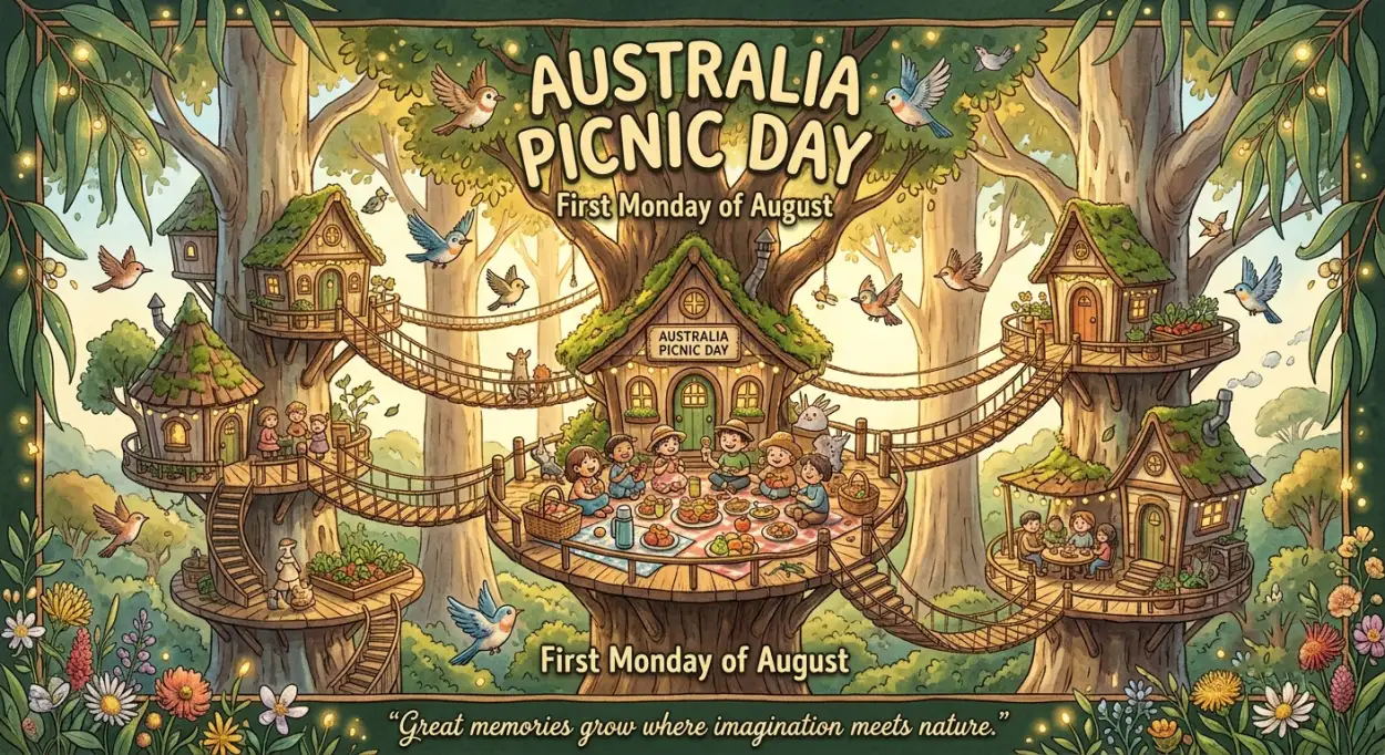 Free Download Australia Picnic Day 2026 Green Park Illustration - High Quality Australia Picnic Day 2026 Image