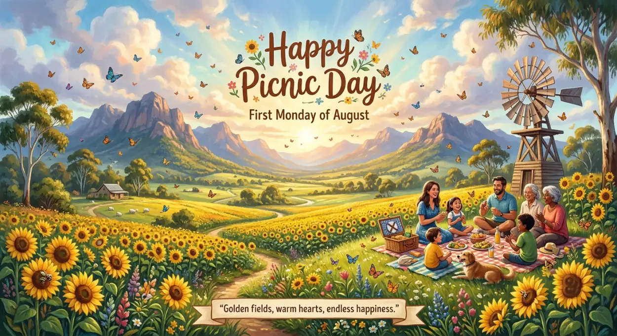 Free Download Australia Picnic Day 2026 Landscape Illustration - High Quality Australia Picnic Day 2026 Image