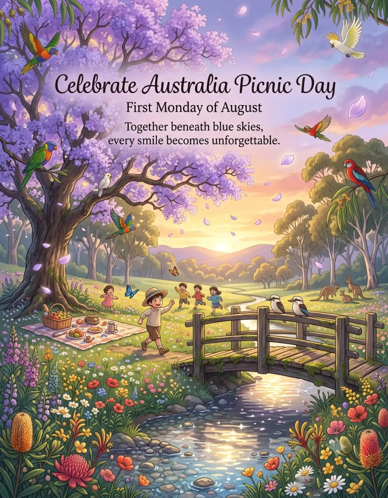 Free Download Australia Picnic Day 2026 Picnic Celebration Banner - High Quality Australia Picnic Day 2026 Image