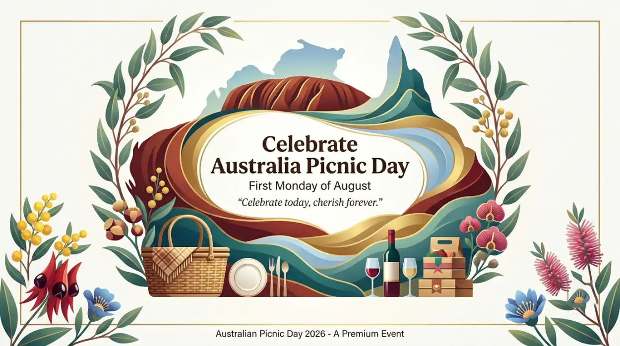Free Download Australia Picnic Day 2026 Premium Celebration Design - High Quality Australia Picnic Day 2026 Image