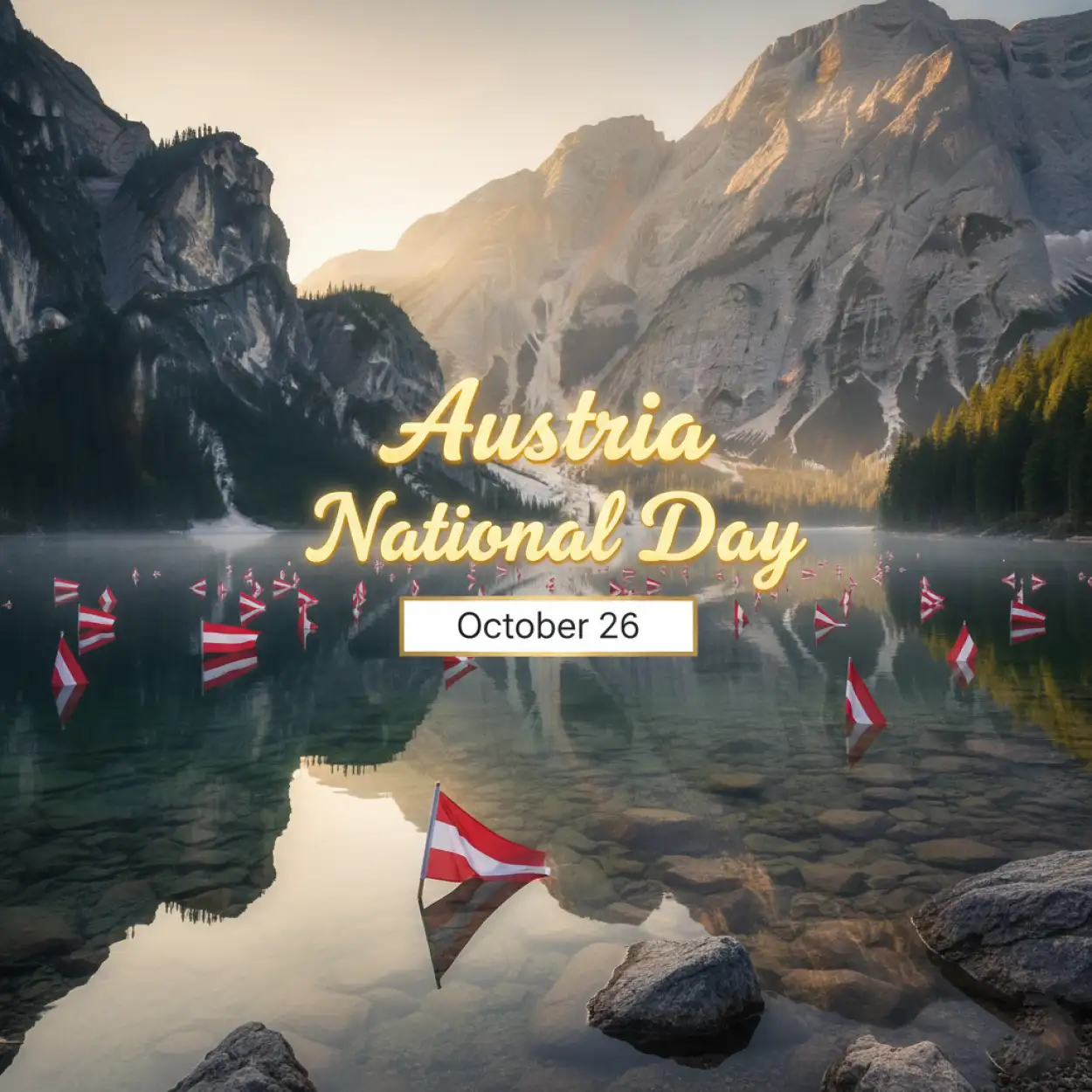Free Download Austria National Day 2025 Printable Poster For Schools - High Quality Austria National Day 2025 Background