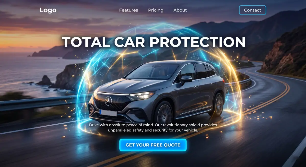 Free Download Auto Insurance Landing Page Design Ideas - High Quality Auto Insurance Creatives Image