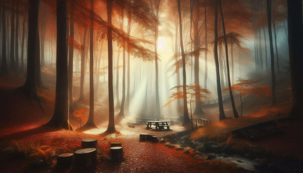 Autumn Misty Morning Background Wallpaper For Social Media - Royalty Free Autumn Background Image | Pngmagic Free Download Autumn Misty Morning Background Wallpaper For Social Media - High Quality Autumn Background Background