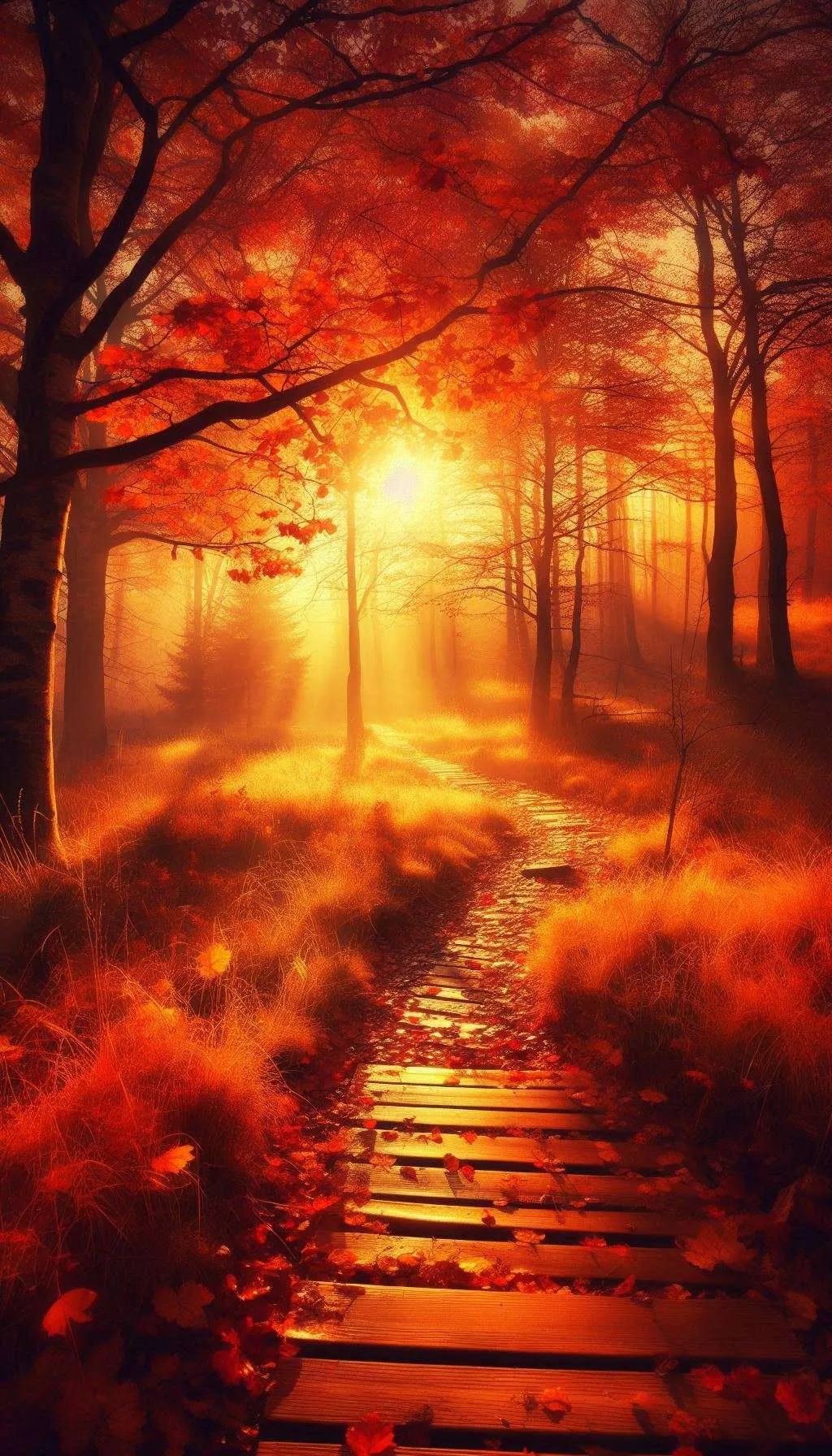 Free Download Autumn Sunrise Background Wallpaper For Mobile - High Quality Autumn Background Background