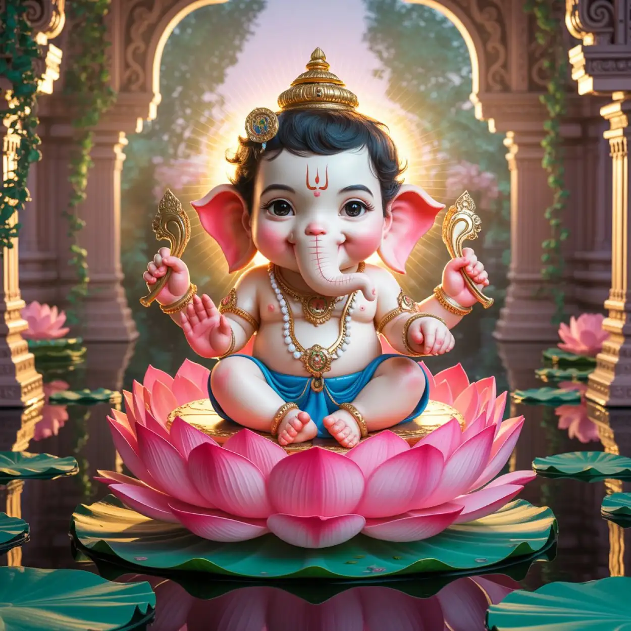 Free Download Baby Ganesha Coloring Pages Printable - High Quality Baby Ganesha Background