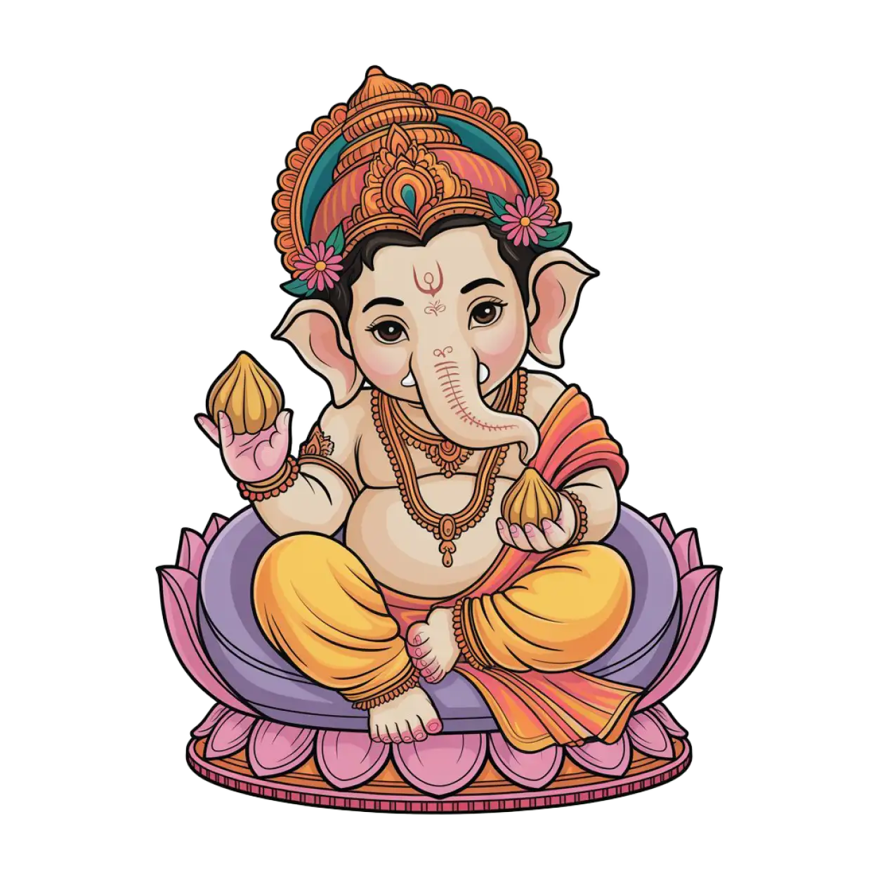 Baby Ganesha PNG With Modak - Royalty Free Baby Ganesha Image | Pngmagic Free Download Baby Ganesha PNG With Modak - High Quality Baby Ganesha PNG Image