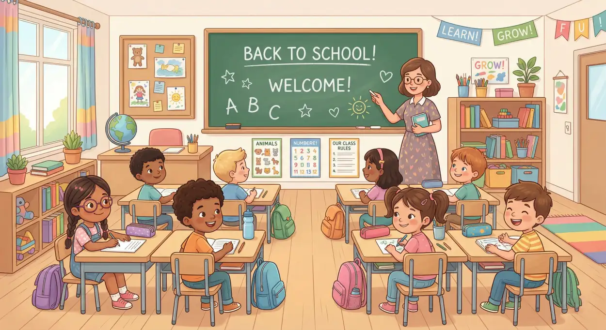 Free Download Back To School Background Illustration - High Quality Back To School Background Image