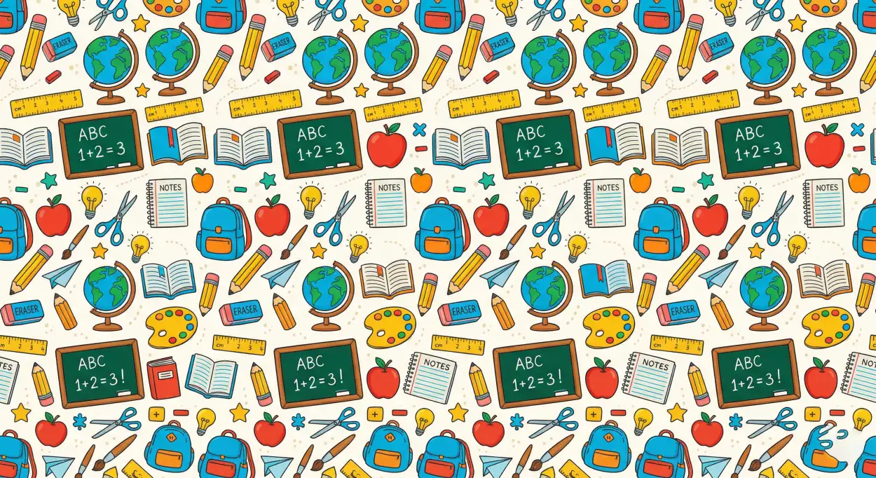 Free Download Back To School Background Seamless Pattern - High Quality Back To School Background Image