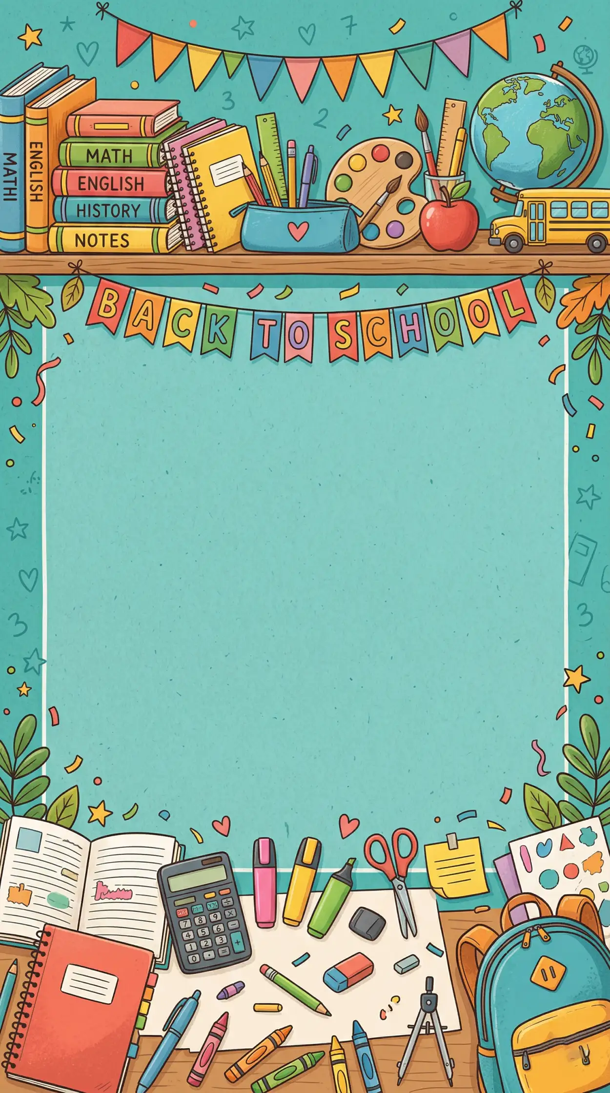 Free Download Back To School Background Template For Teachers - High Quality Back To School Background Image