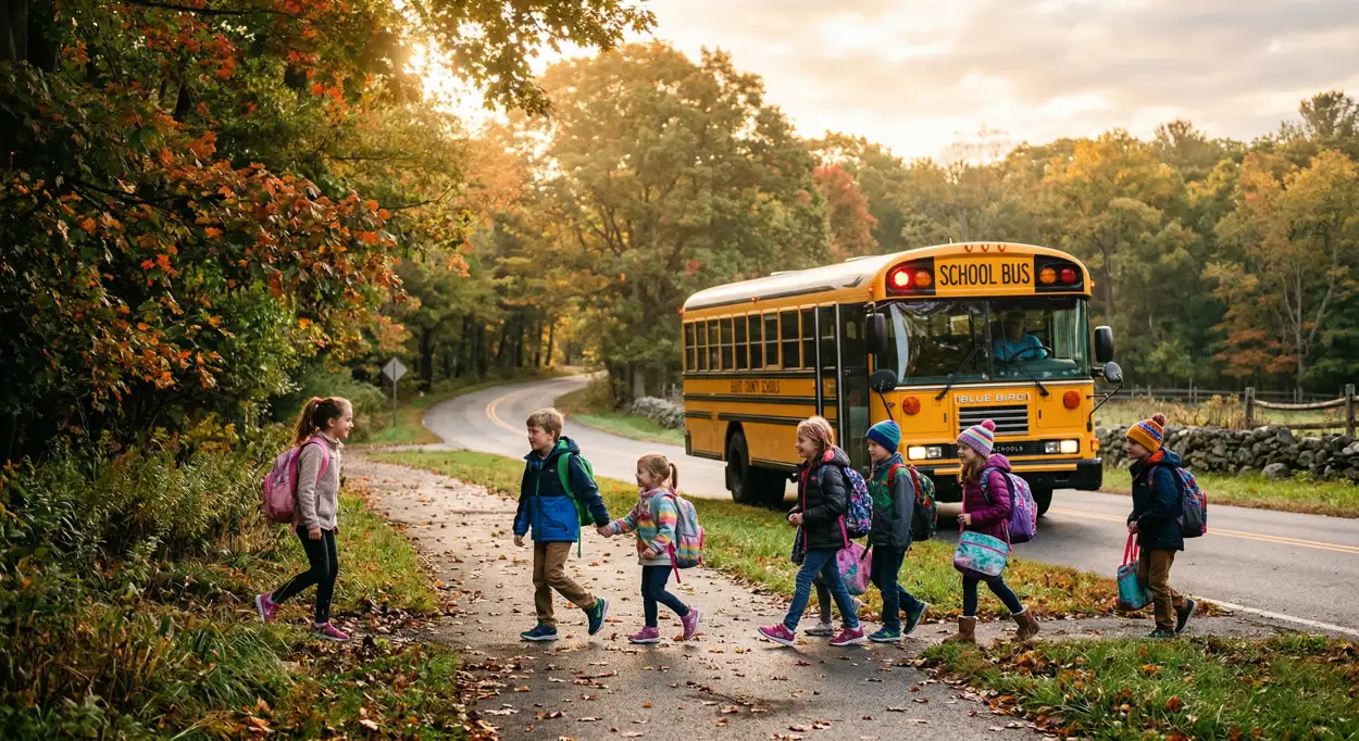 Free Download Back To School Background With School Bus - High Quality Back To School Background Image