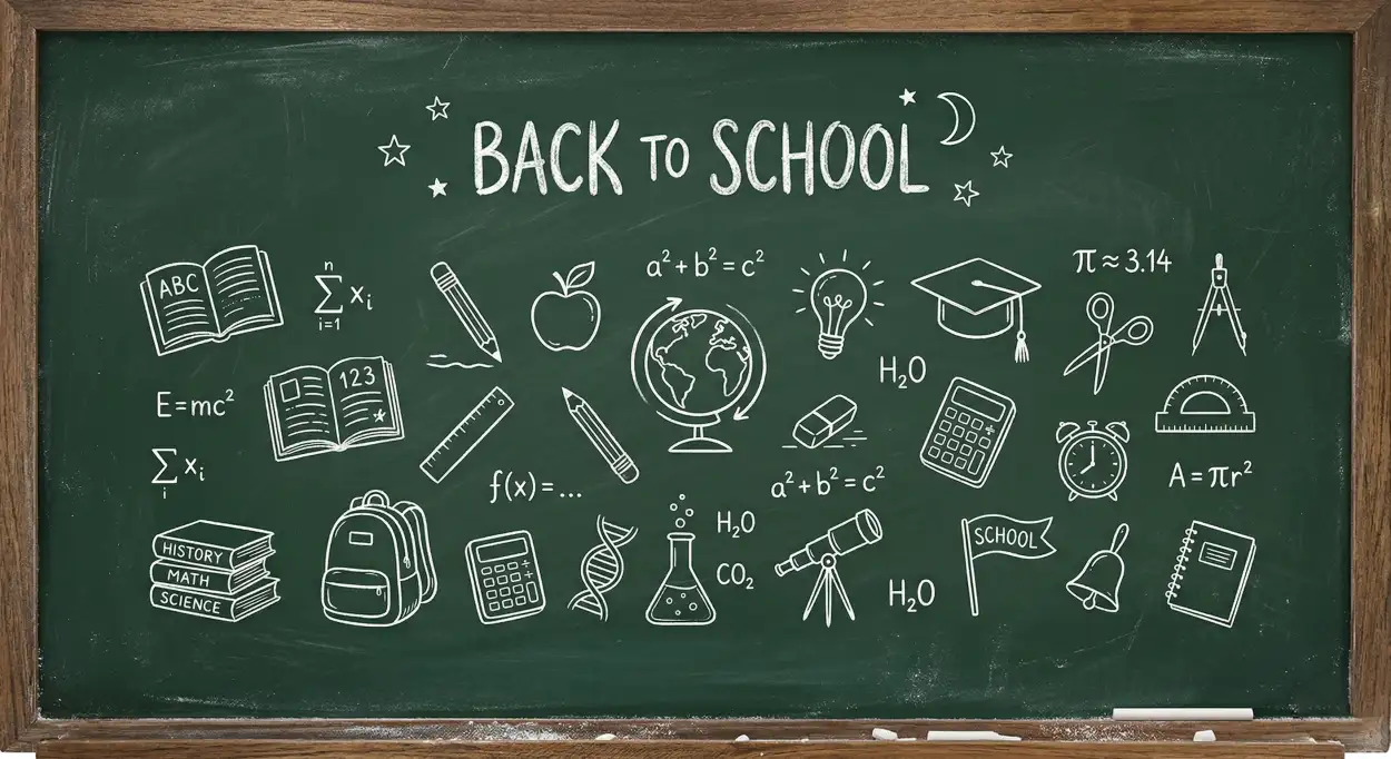 Free Download Back To School Chalkboard Background - High Quality Back To School Background Image