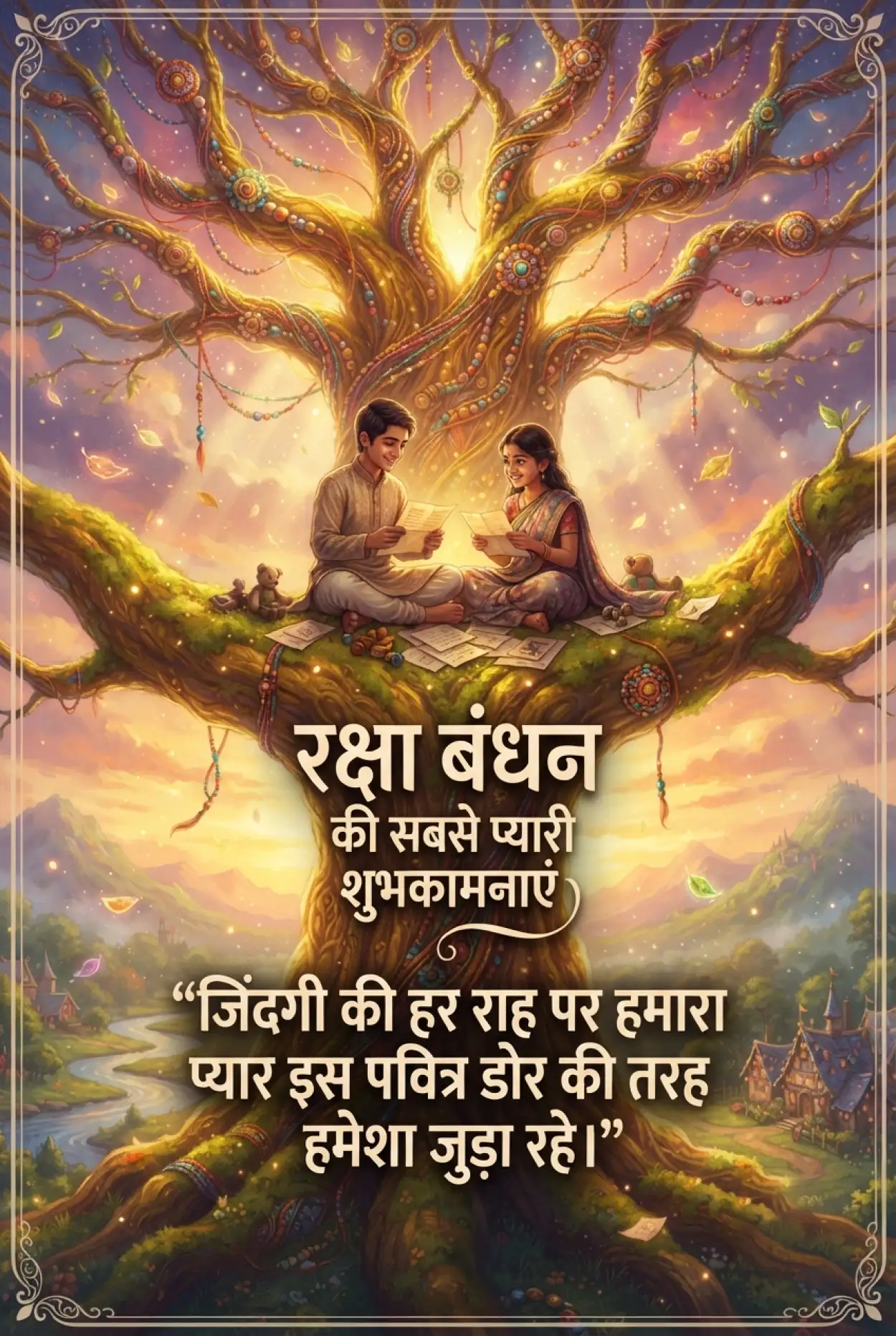 Free Download Bade Bhai Ke Liye Raksha Bandhan Wishes - High Quality Raksha Bandhan Ki Shubhkamnaye In Hindi Image