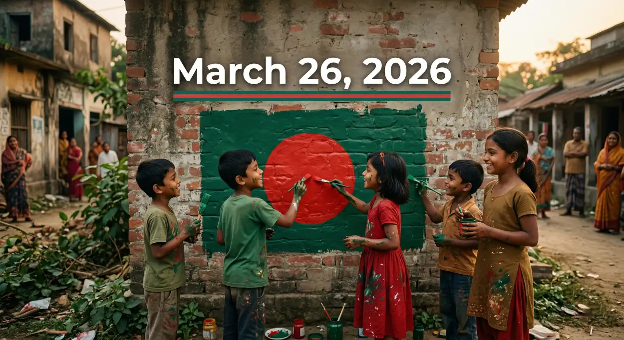Free Download Bangladesh Independence Day 2026 Celebration Poster - High Quality Happy Independence Day Of Bangladesh 2026 Image