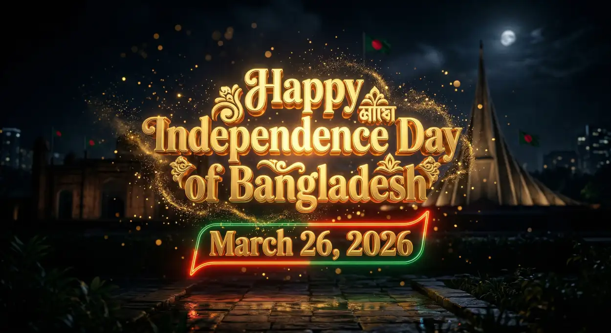 Free Download Bangladesh Independence Day 2026 Hd Festival Graphics - High Quality Happy Independence Day Of Bangladesh 2026 Image