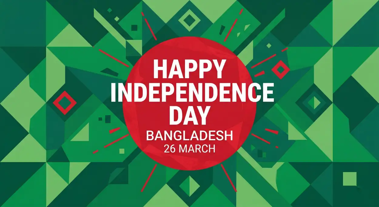 Free Download Bangladesh Independence Day 2026 Minimalist Poster - High Quality Happy Independence Day Of Bangladesh 2026 Image