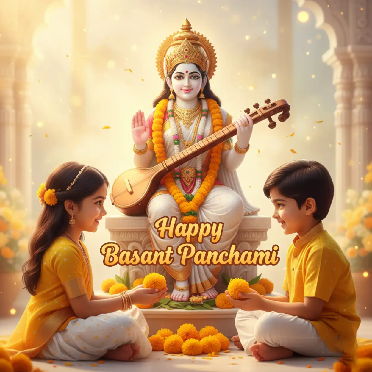 Free Download Basant Panchami Banner Background Yellow Hd - High Quality Basant Panchami Banner Background